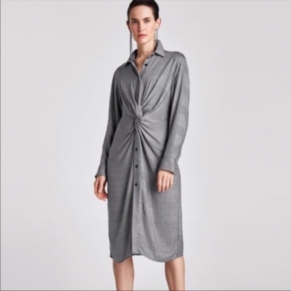 Zara | Dresses | Zara Houndstooth Knot 